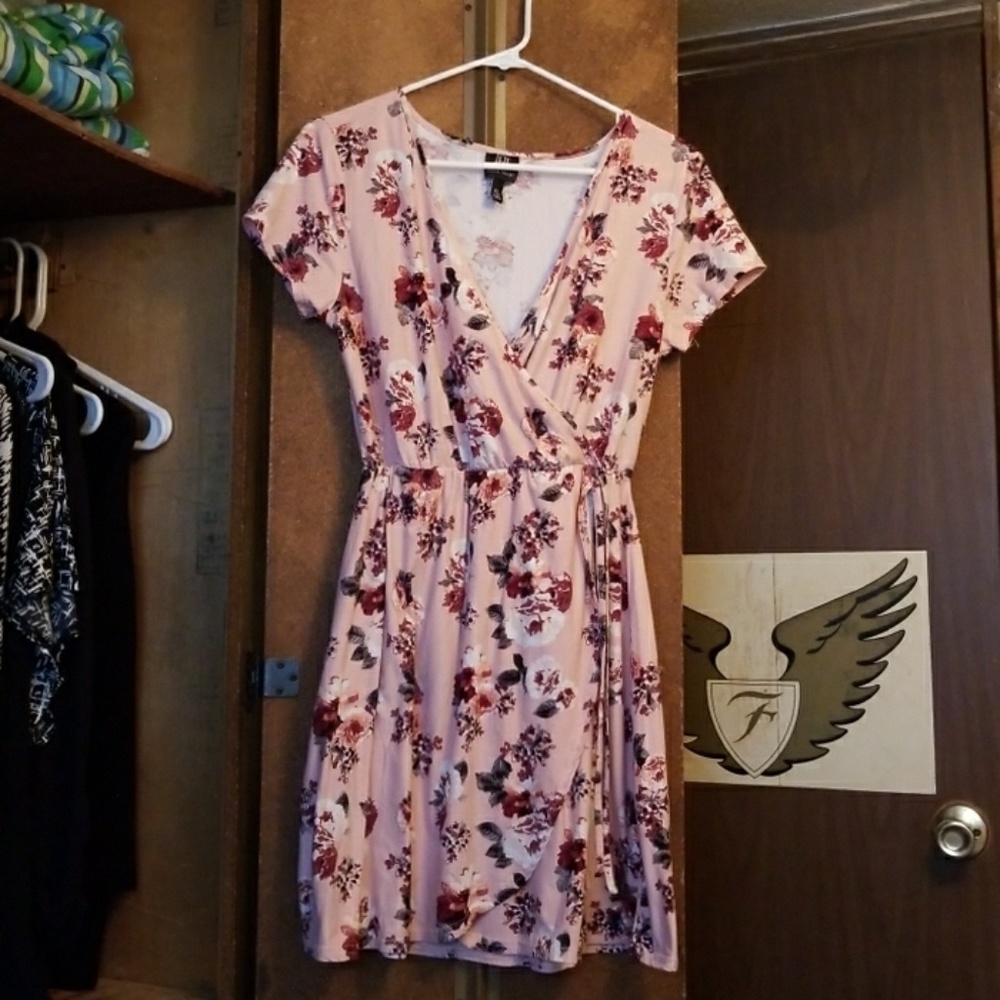 Pink floral dress